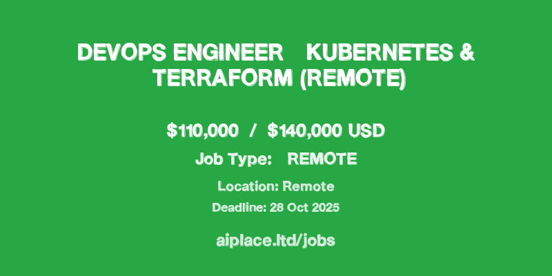 DevOps Engineer – Kubernetes & Terraform (Remote)