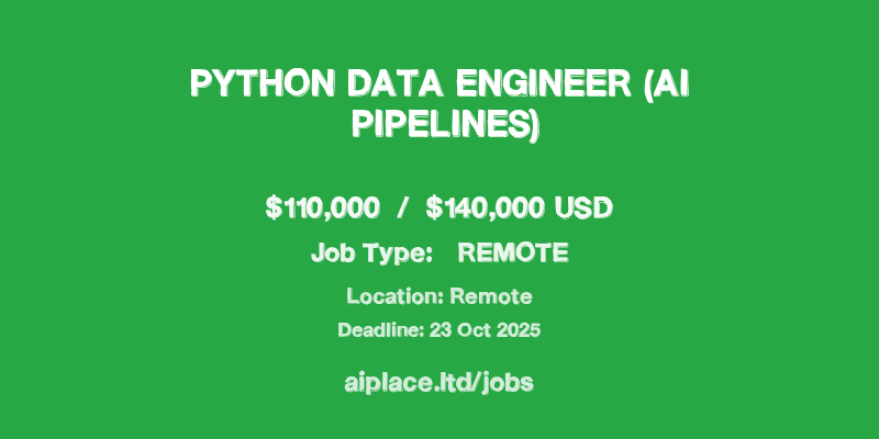 Python Data Engineer (AI Pipelines)