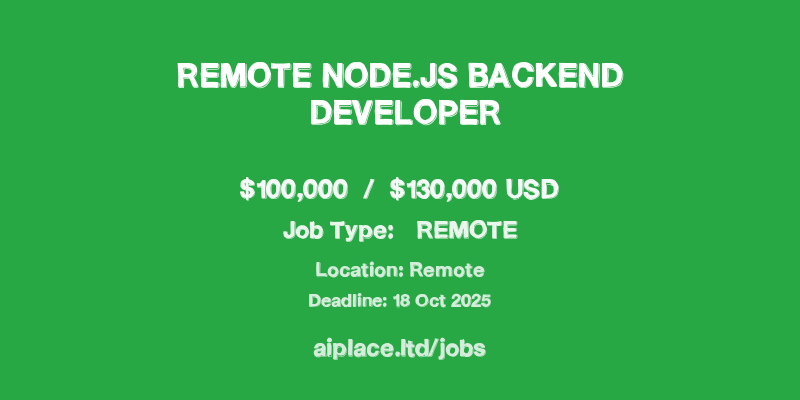 Remote Node.js Backend Developer