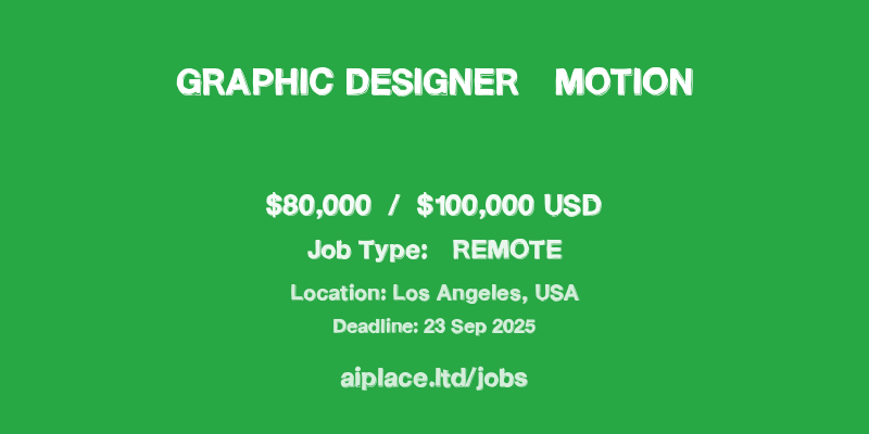 Graphic Designer – Motion